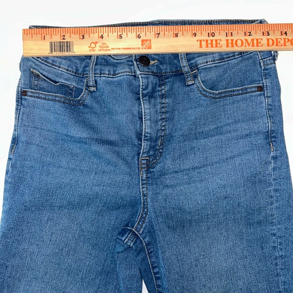 Social Standard by Sanctuary Slim Straight, raw hem medium‎ wash jeans sz 2 / 26 - Picture 10 of 11